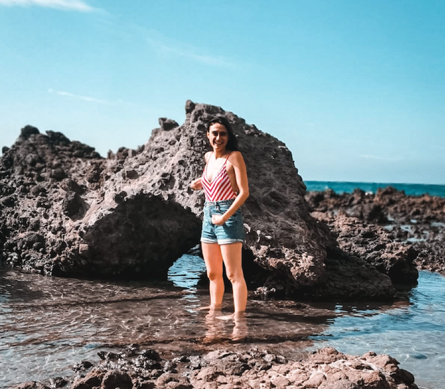 Cristina en la playa
