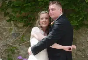 Couple on their wedding day