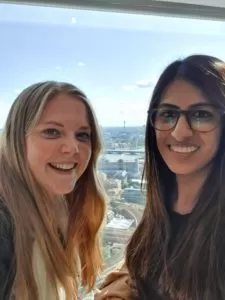 Two female Access Fertility colleagues