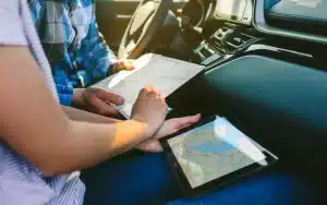 Using map in car