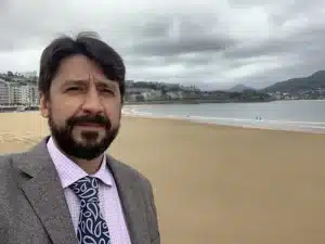 Man looking at camera smiling