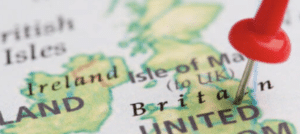 Pin in map of UK