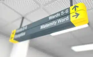 Hospital directional sign